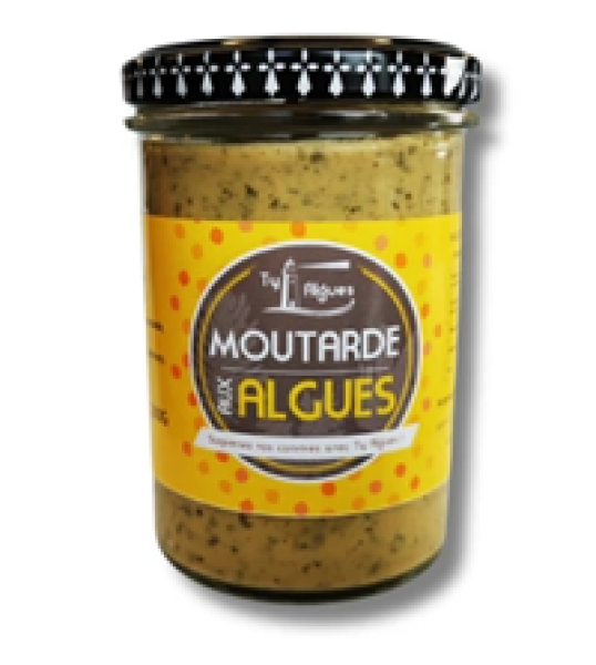 Hausgemachter Algensenf aus der Bretagne im Glas